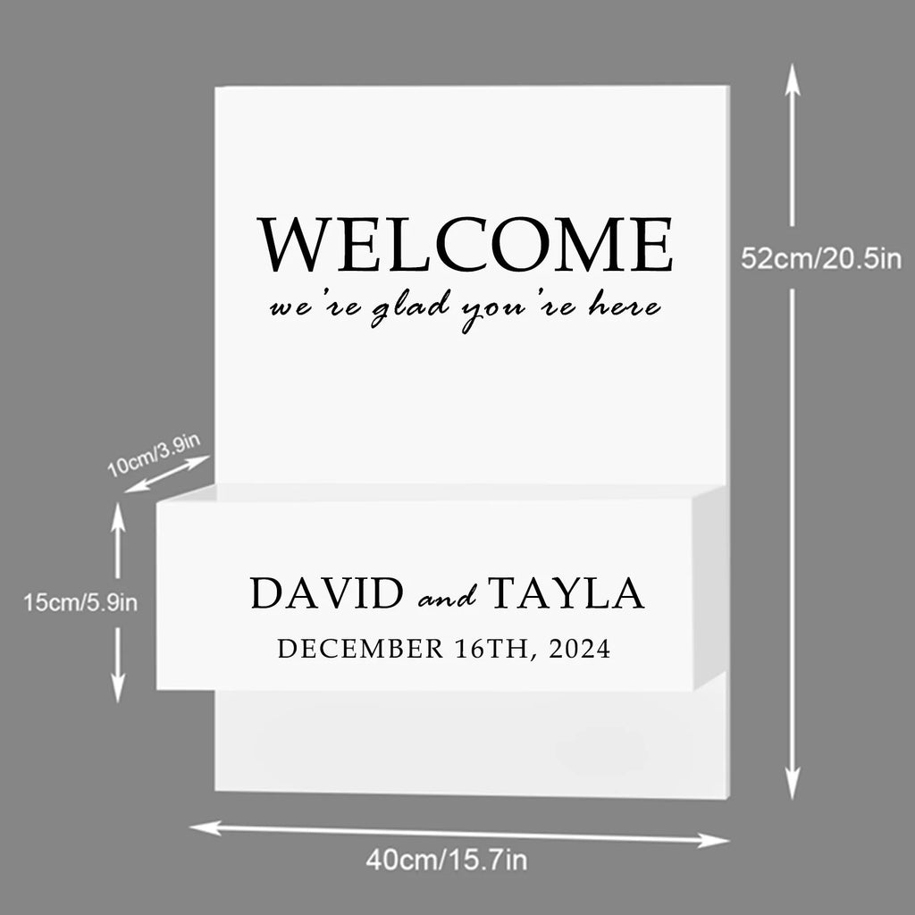 Custom Wedding Flower Box Welcome Sign