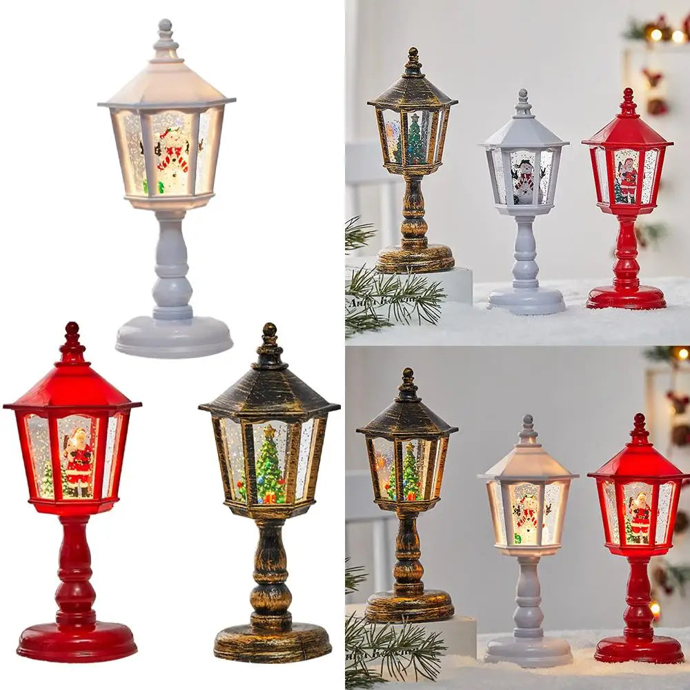 Christmas Water Lights Decorations, Luminous House Ornaments, Creative Christmas Tabletop Ornament, Electronic Candle Lights