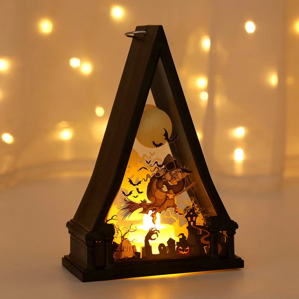Halloween desktop ornaments retro led lantern pendant