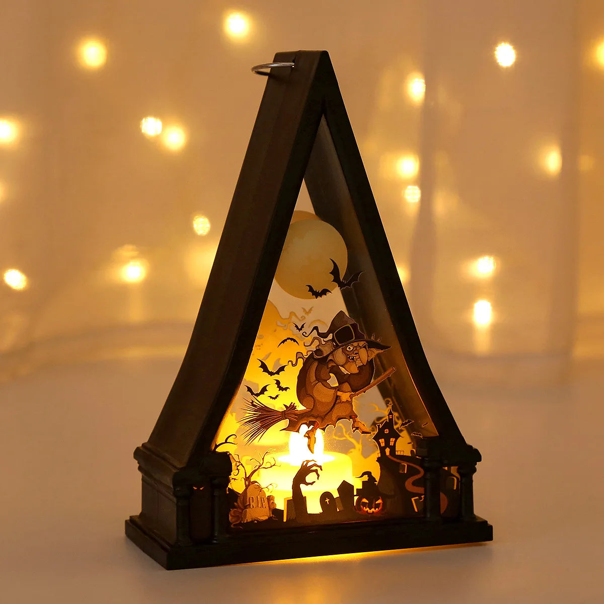 Halloween desktop ornaments retro led lantern pendant