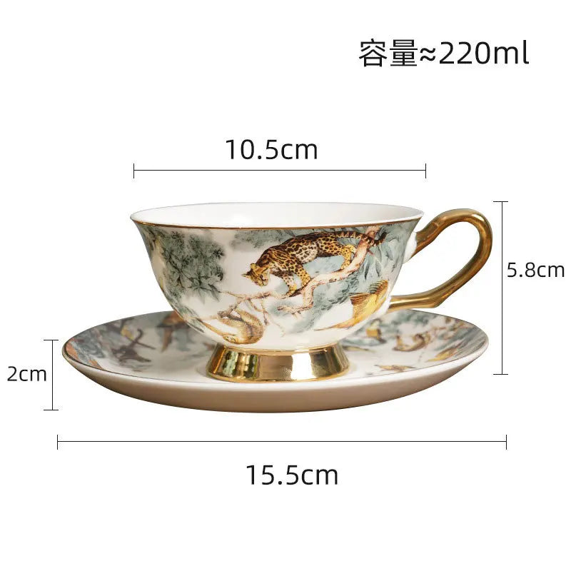 Equatorial jungle bone china Tea Set