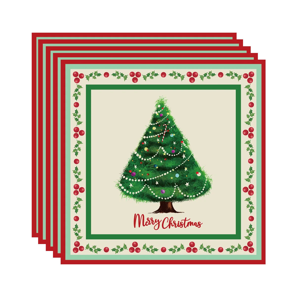 90pcs Christmas Tree Party Tableware Set Paper Plates Cups Napkins Cutlery Set Merry Christmas Dishes Decorations Party Supplies