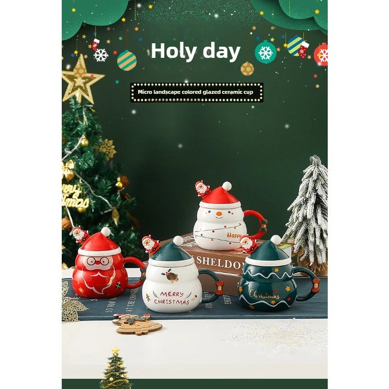 Creative and cute Christmas cup/covered spoon gift box