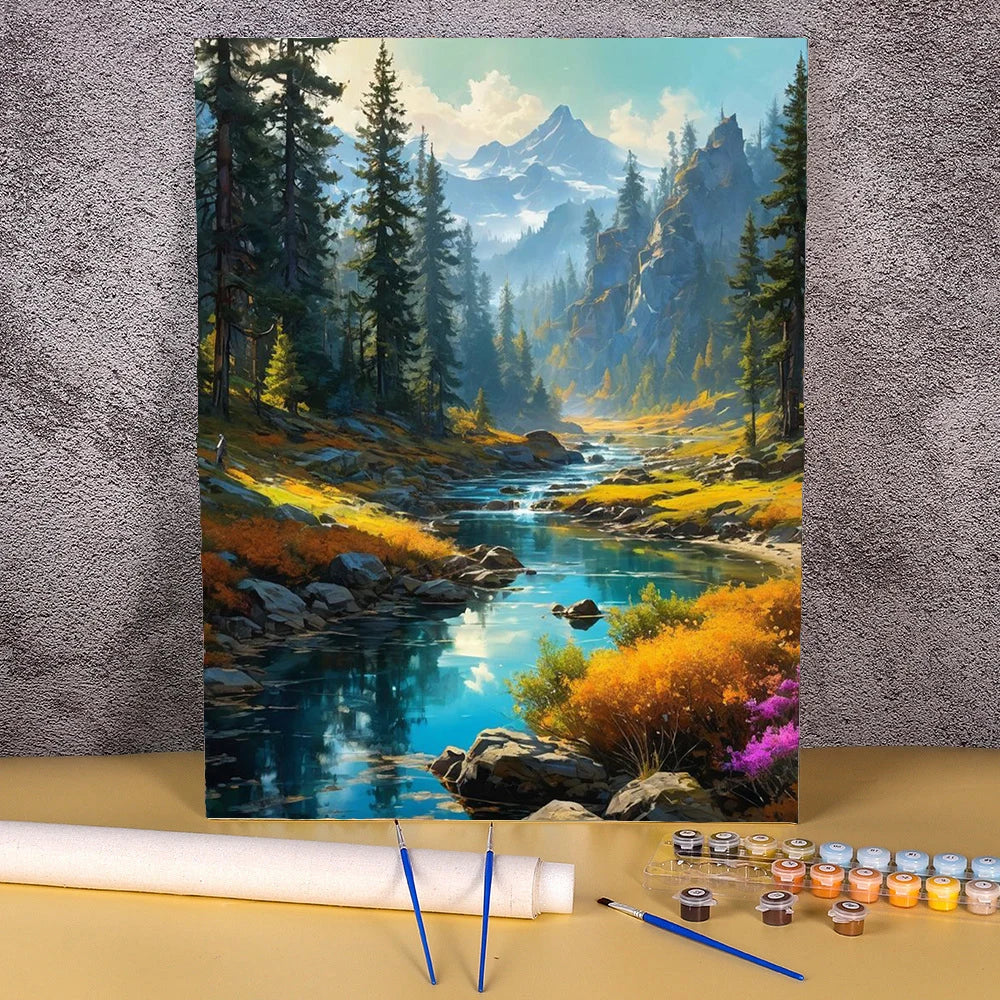 Painting By Numbers Adults Crafts Flowers Mountains