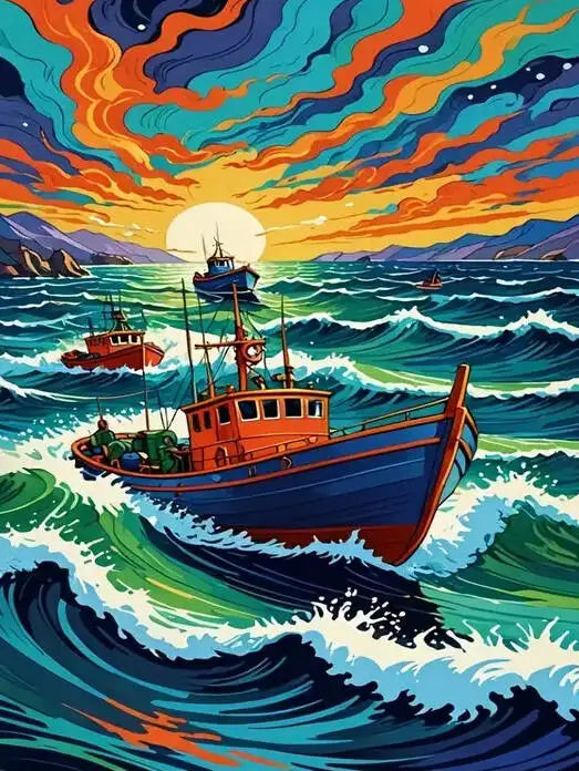 DIY Coloring By Numbers Boat Sailboat