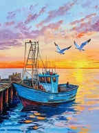 DIY Coloring By Numbers Boat Sailboat