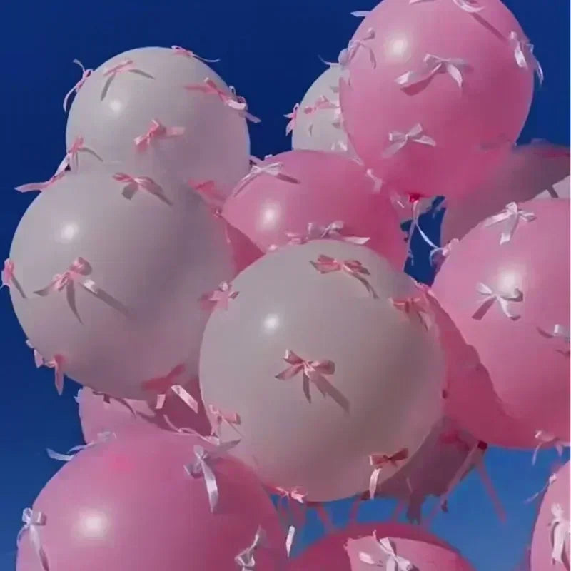 5pcs Wedding Pink Bow Balloon