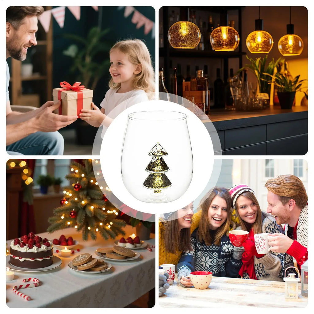 Christmas Tree Glass Cup