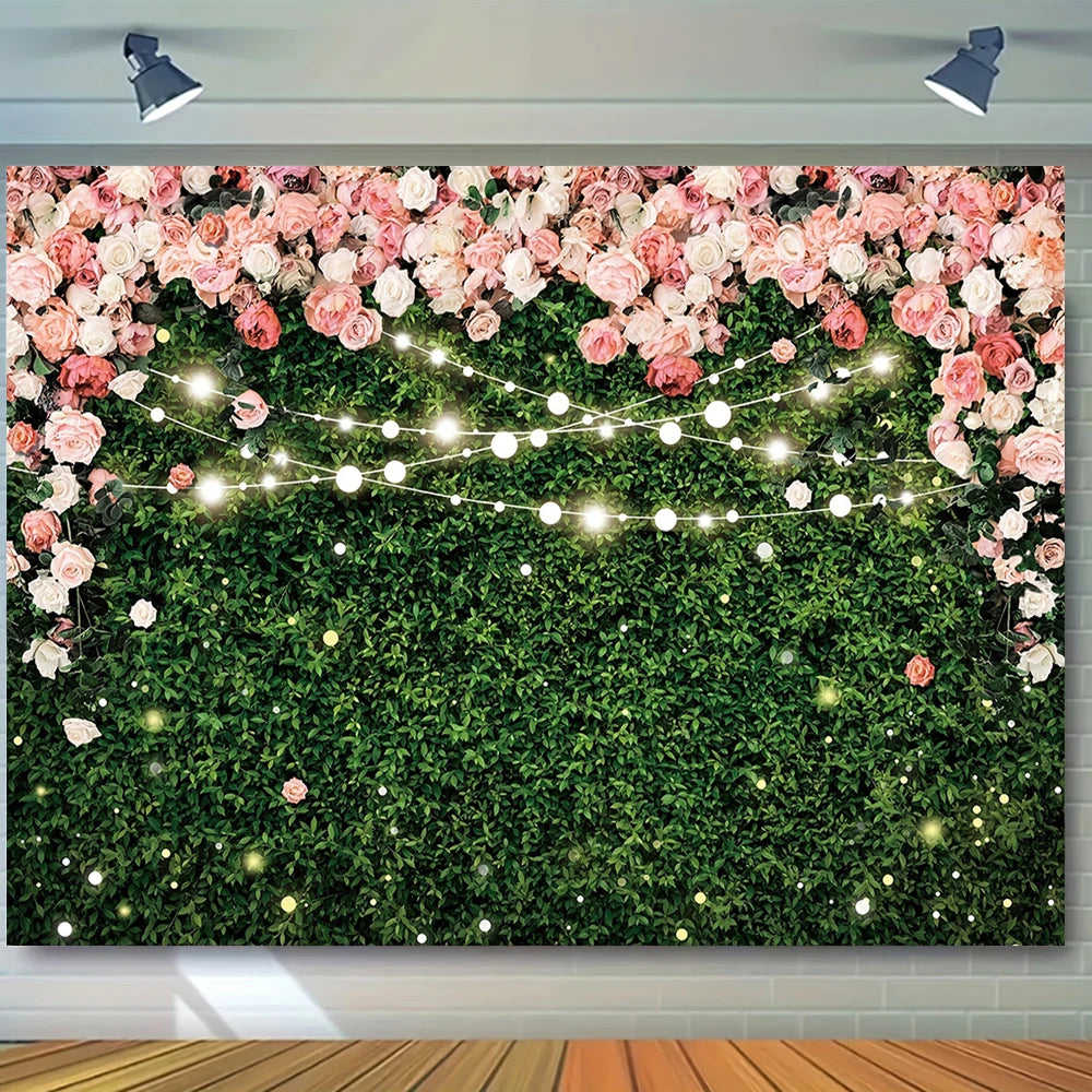 Wedding Flowers Curtain Backdrop