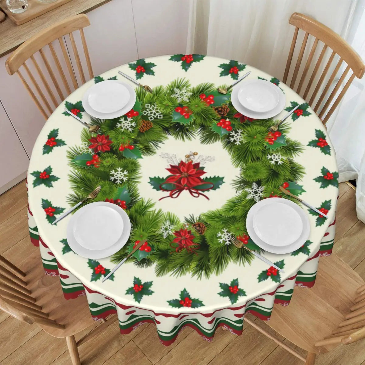 Christmas Round Tablecloth