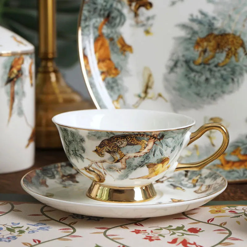 Equatorial jungle bone china Tea Set