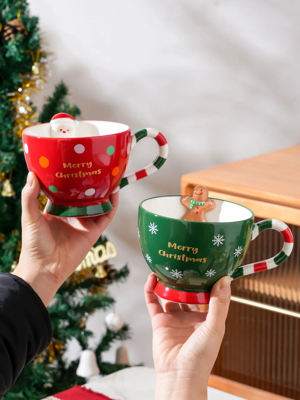 Christmas ceramic breakfast cup