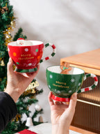 Christmas ceramic breakfast cup