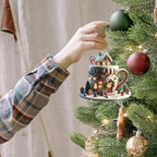 Christmas Coffee Cup acrylic Pendant