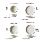 White/Black Ceramic Steak Plate