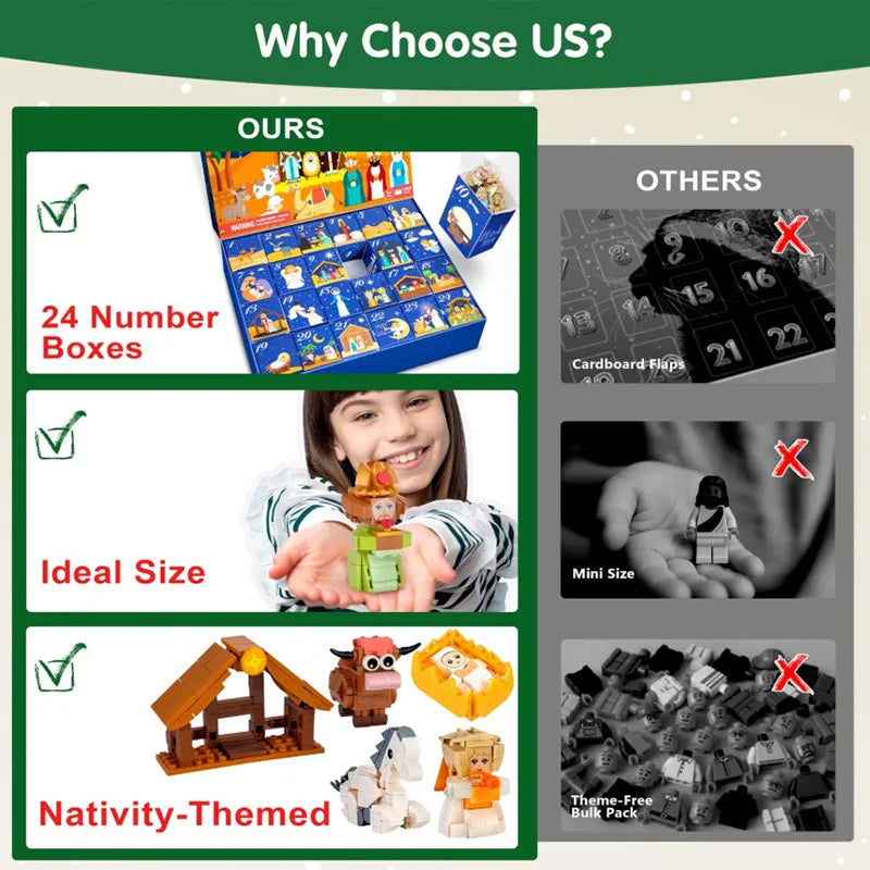 Christmas Advent Calendar Gift Box Diy Nativity