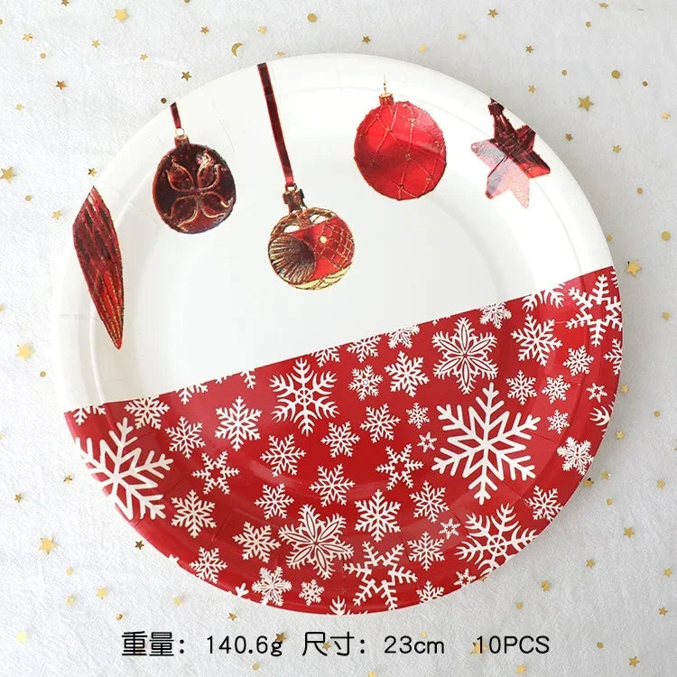 Christmas Disposable Paper Tableware