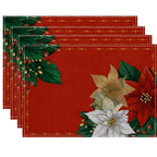 Christmas Floral Placemats Tableware