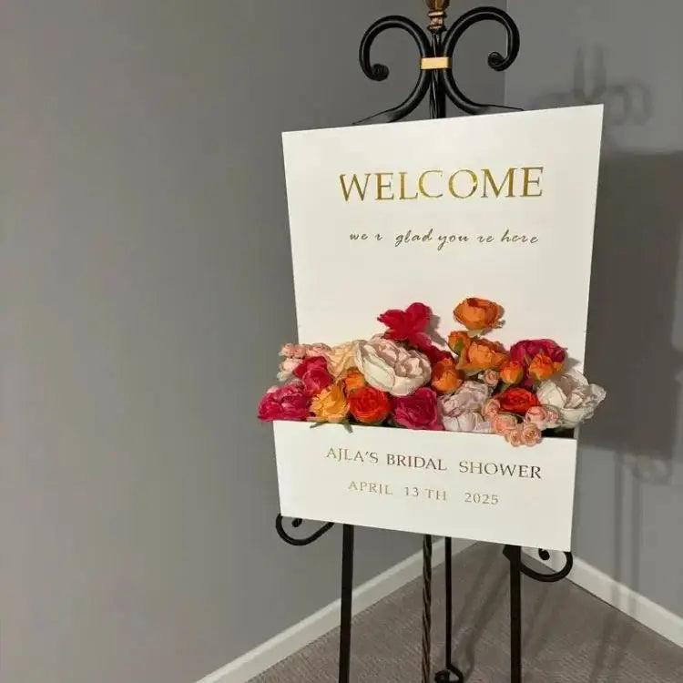 Custom Wedding Flower Box Welcome Sign