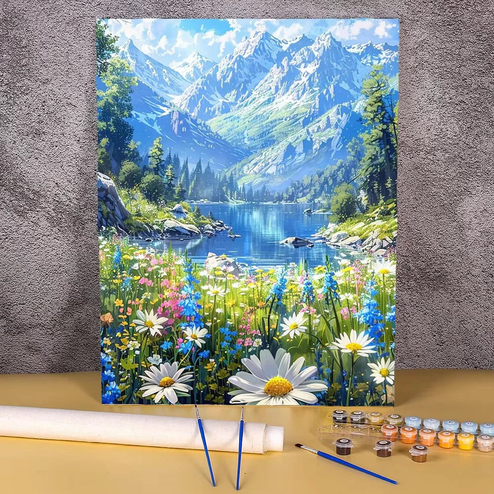 Painting By Numbers Adults Crafts Flowers Mountains