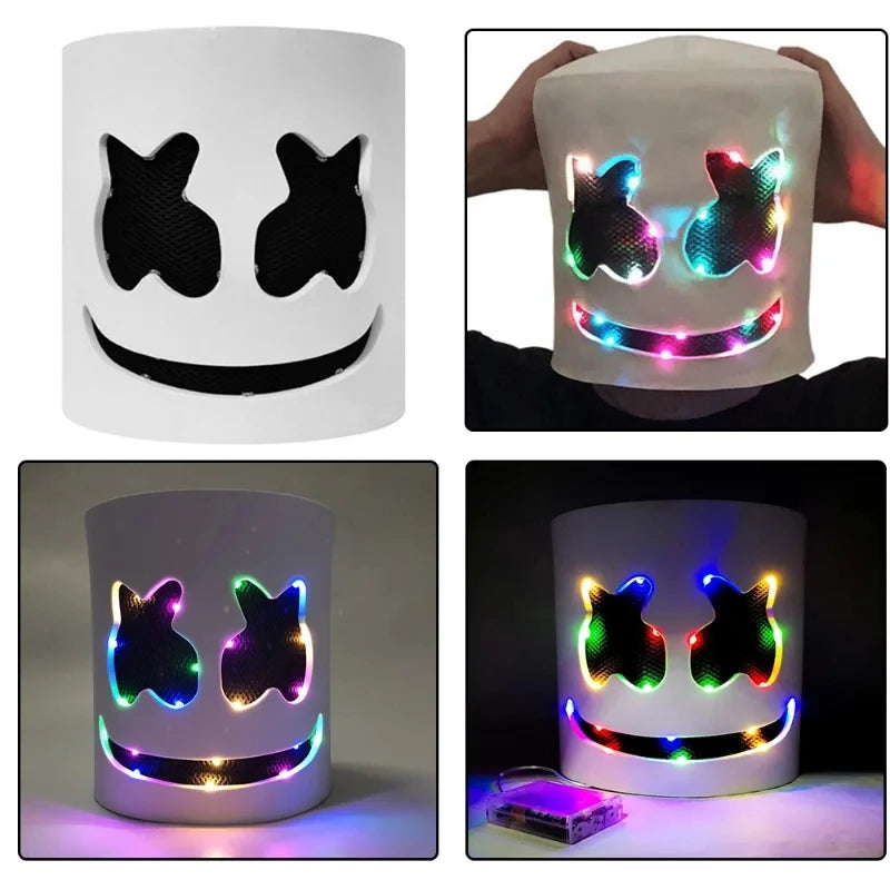 Halloween Neon Marshmallow Mask LED