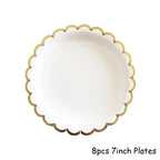 Elegant White Porcelain Disposable Tableware