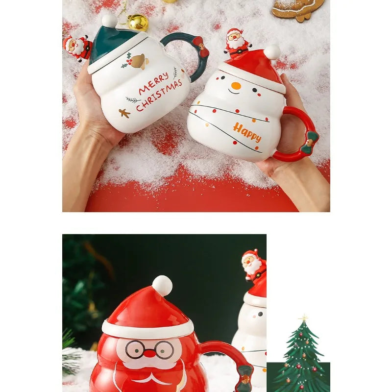 Creative and cute Christmas cup/covered spoon gift box