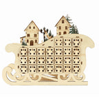 Christmas 24 Day Countdown Calendar With Light Wooden Drawer Home Decor Ornament For Kids Light Up Gifts Candy Drawer Organizer