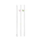 Reusable Butterfly Straws multicolor