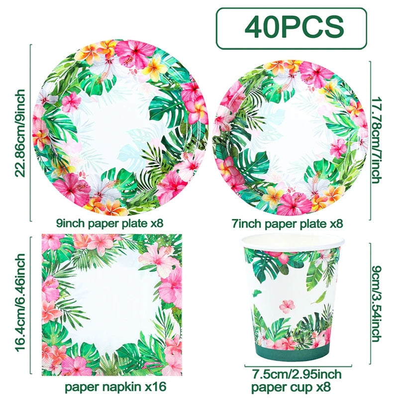 Hawaii Aloha Hawaiian Disposable Tableware