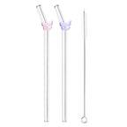 Reusable Butterfly Straws multicolor