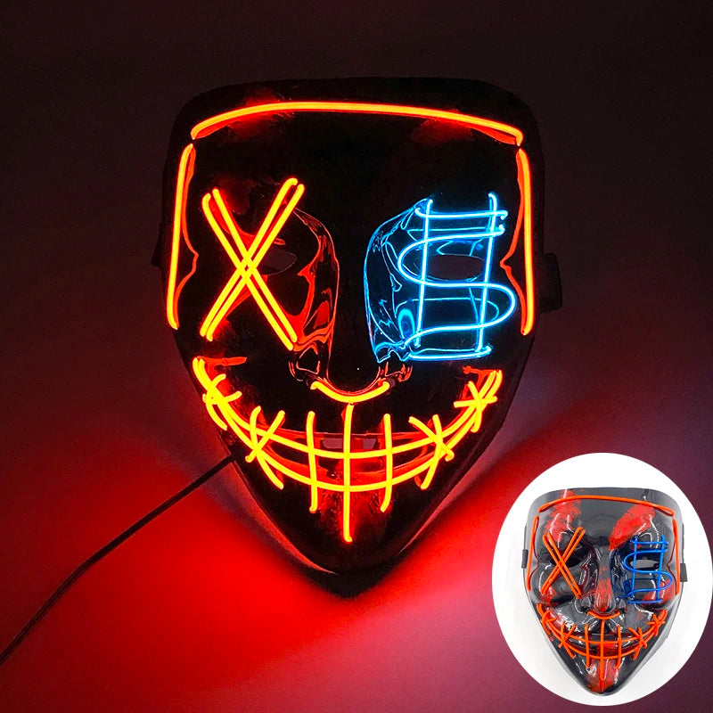 Halloween Film Theme Glowing Scary Mask LED
