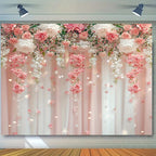 Wedding Flowers Curtain Backdrop