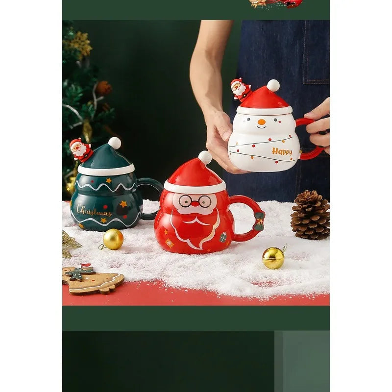 Creative and cute Christmas cup/covered spoon gift box