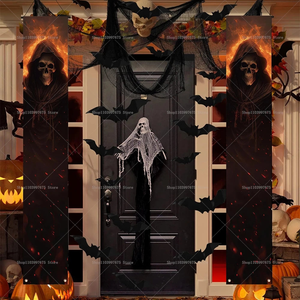 Halloween Scary Ghost Banners Welcome Porch