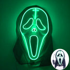 Halloween Film Theme Glowing Scary Mask LED