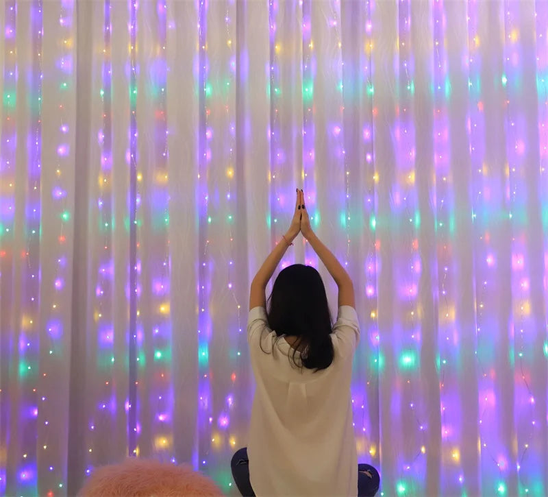 LED Curtain Garland - Multicolor