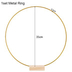Gold Wreath Wooden Base