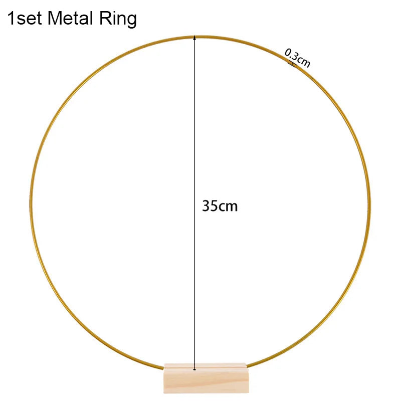 Gold Wreath Wooden Base