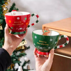 Christmas ceramic breakfast cup