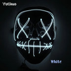 Halloween Film Theme Glowing Scary Mask LED