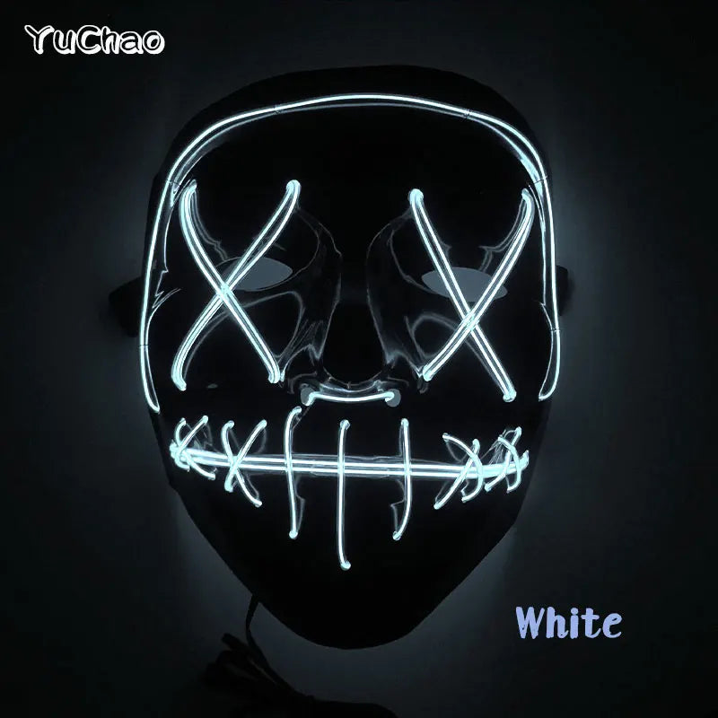 Halloween Film Theme Glowing Scary Mask LED