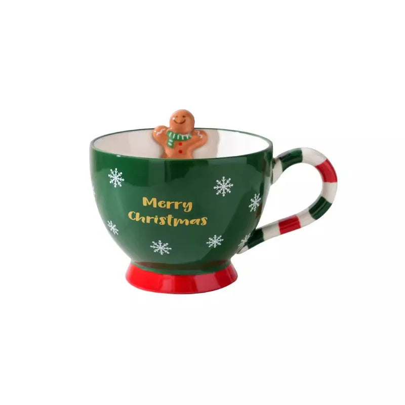 Christmas ceramic breakfast cup