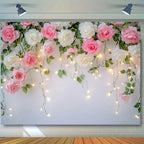 Wedding Flowers Curtain Backdrop