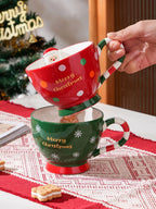 Christmas ceramic breakfast cup