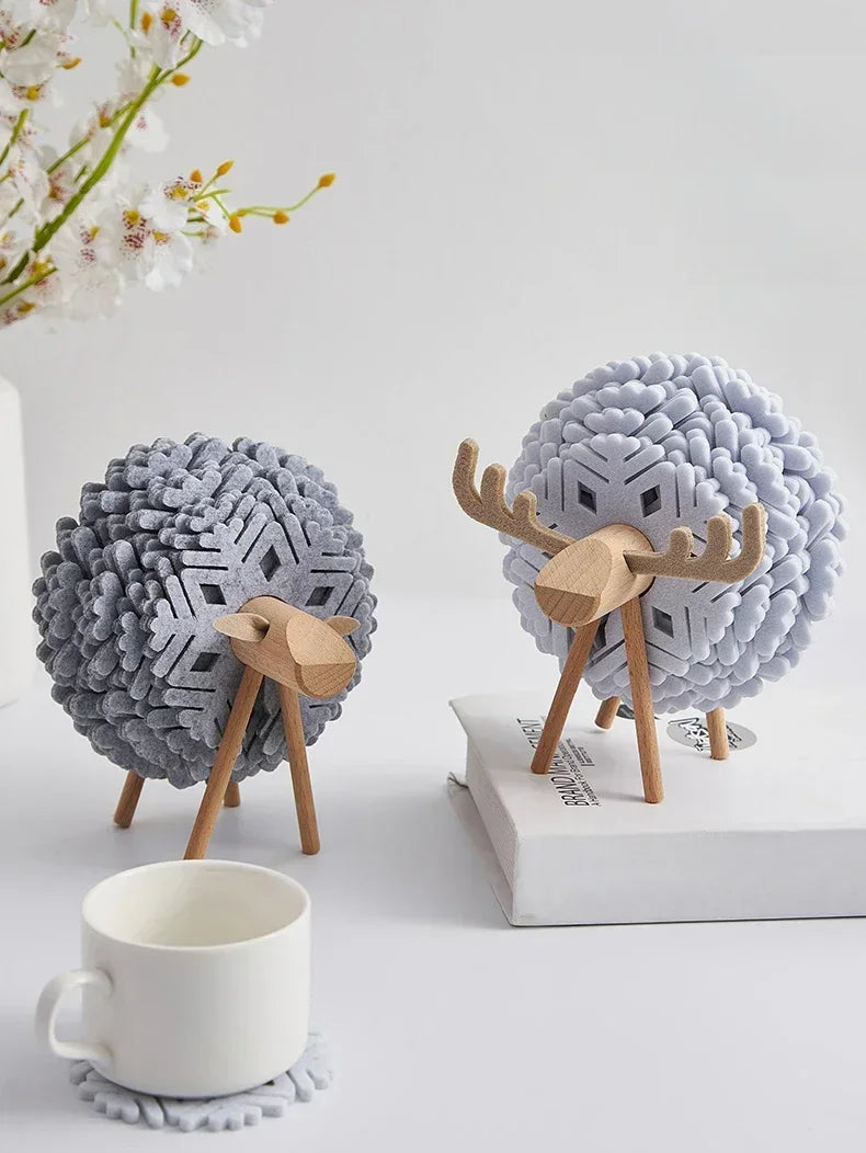 Absorbent Elk Felt Coasters