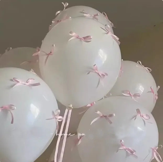 5pcs Wedding Pink Bow Balloon