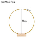 Gold Wreath Wooden Base