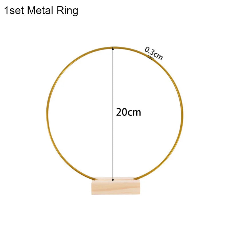 Gold Wreath Wooden Base