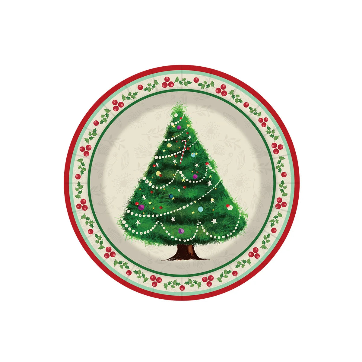 90pcs Christmas Tree Party Tableware Set Paper Plates Cups Napkins Cutlery Set Merry Christmas Dishes Decorations Party Supplies